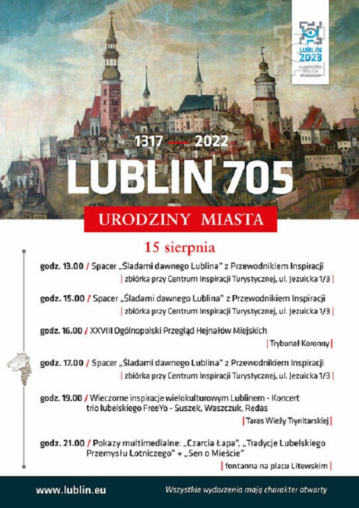Ogólnopolski Przegląd Hejnałów Miejskich w Lublinie i 705. urodziny Miasta Ogólnopolski Przegląd Hejnałów Miejskich w Lublinie i 705. urodziny Miasta