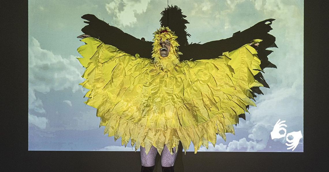 Performans Filipa Kijowskiego „Covfefe” w Galerii Labirynt