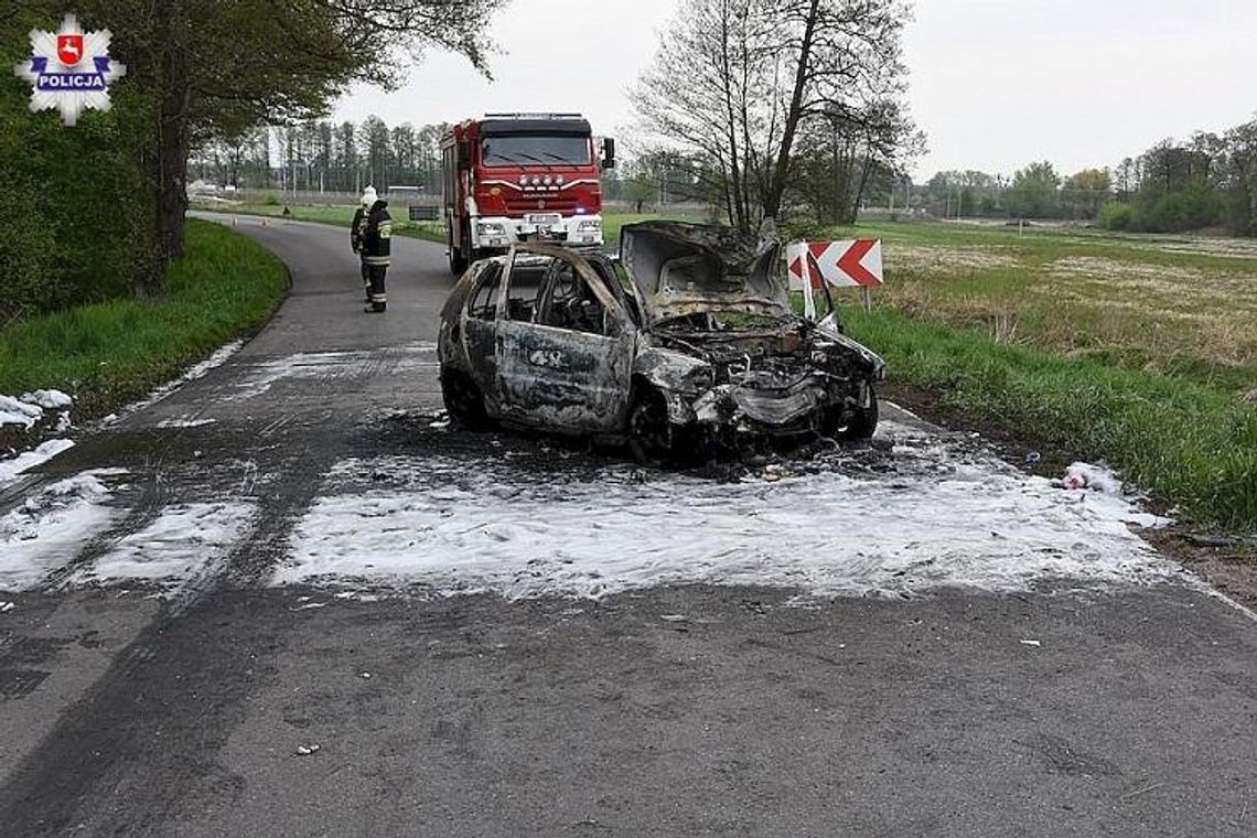 PO ZDERZENIU VW STANĄŁ W PŁOMIENIACH*