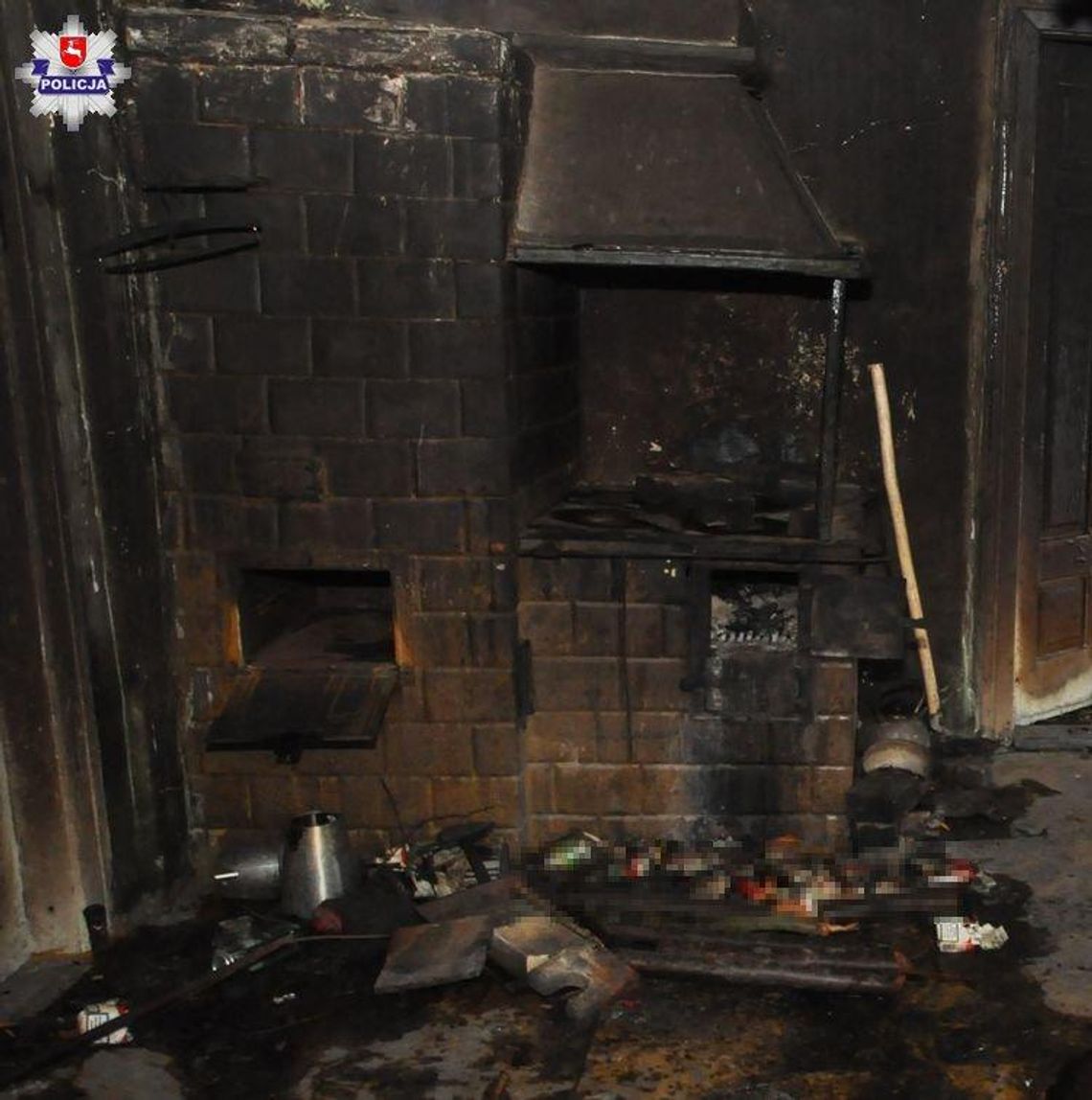 Policja informuje. Lublin: Tragiczny pożar domu w m. Wysokie