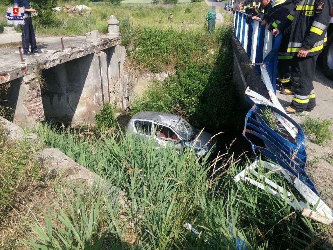 Policja ostrzega. Świdnik: Brawurowa jazda zakończona w rzece
