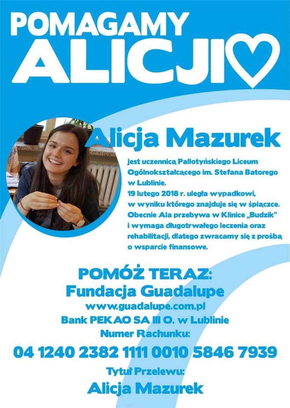 Pomóżmy Alicji Pomóżmy Alicji