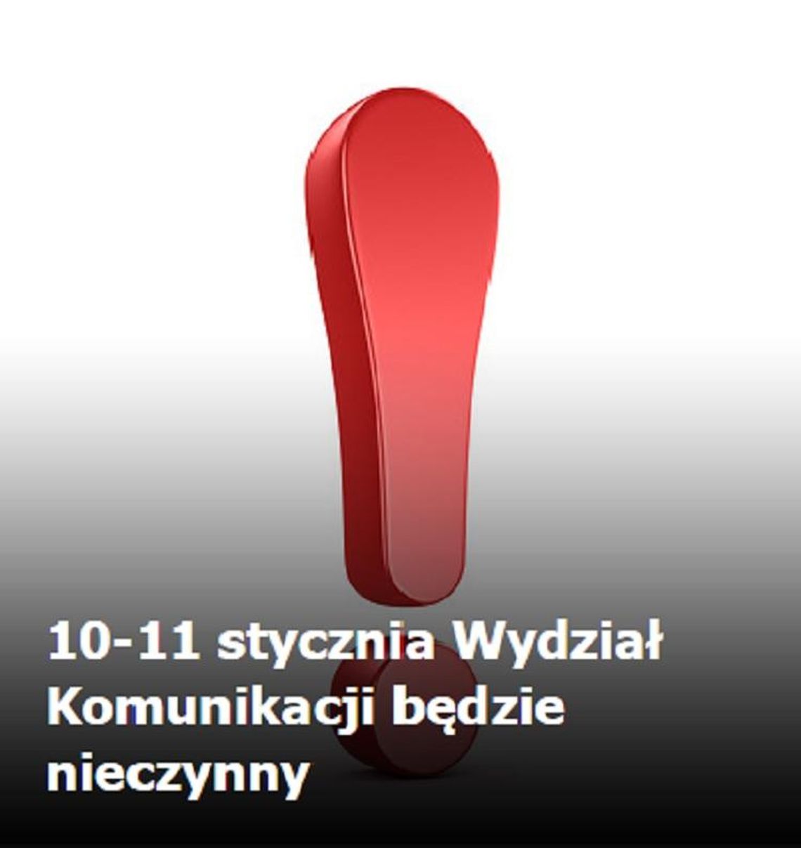 Przenosiny Wydziału Komunikacji * Przenosiny Wydziału Komunikacji *