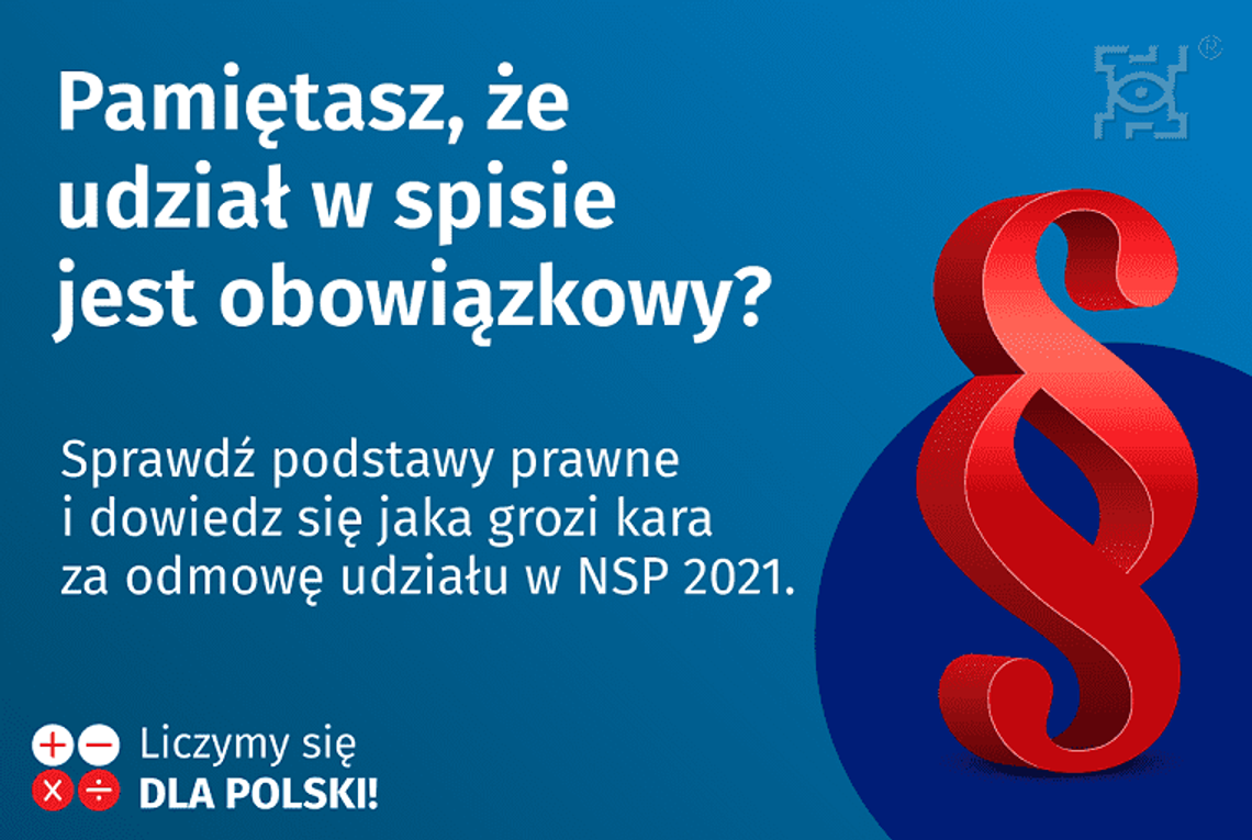 Przypominamy, że Spis Powszechny Ludności jest obowiązkowy