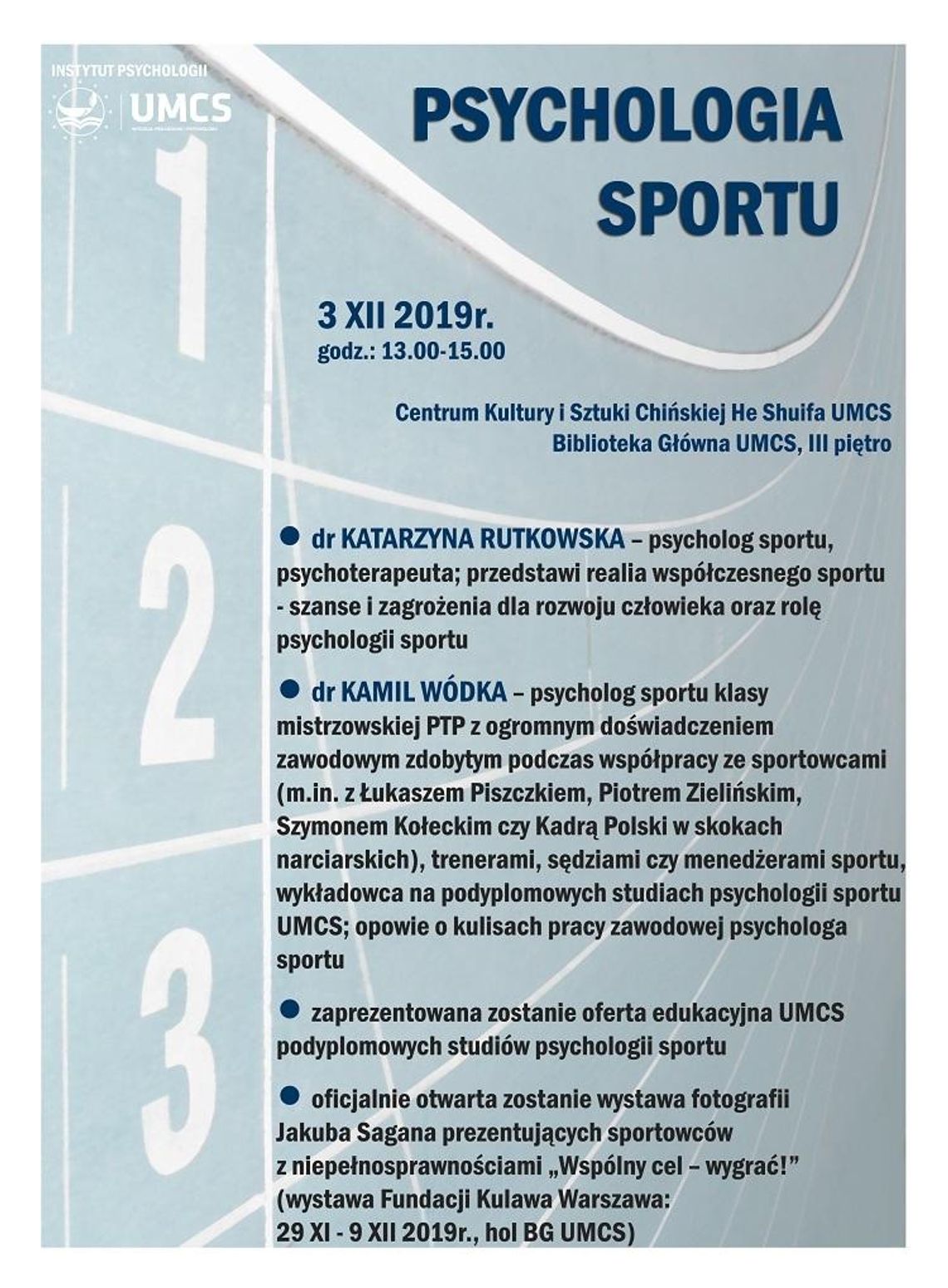 Spotkanie poświęcone psychologii sportu Spotkanie poświęcone psychologii sportu
