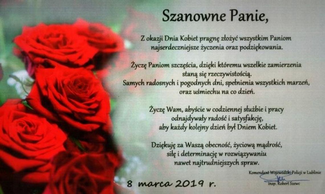  Szanowne Panie, Policjantki i Pracownice Policji!