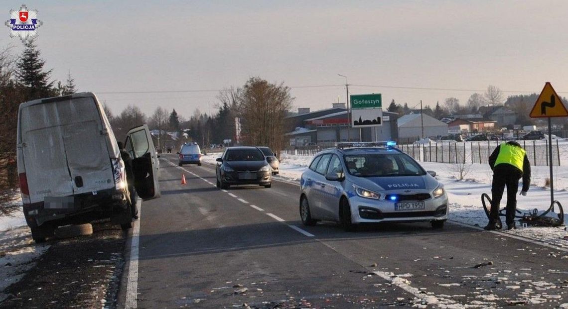 TRAGICZNY WYPADEK Z UDZIAŁEM ROWERZYSTY