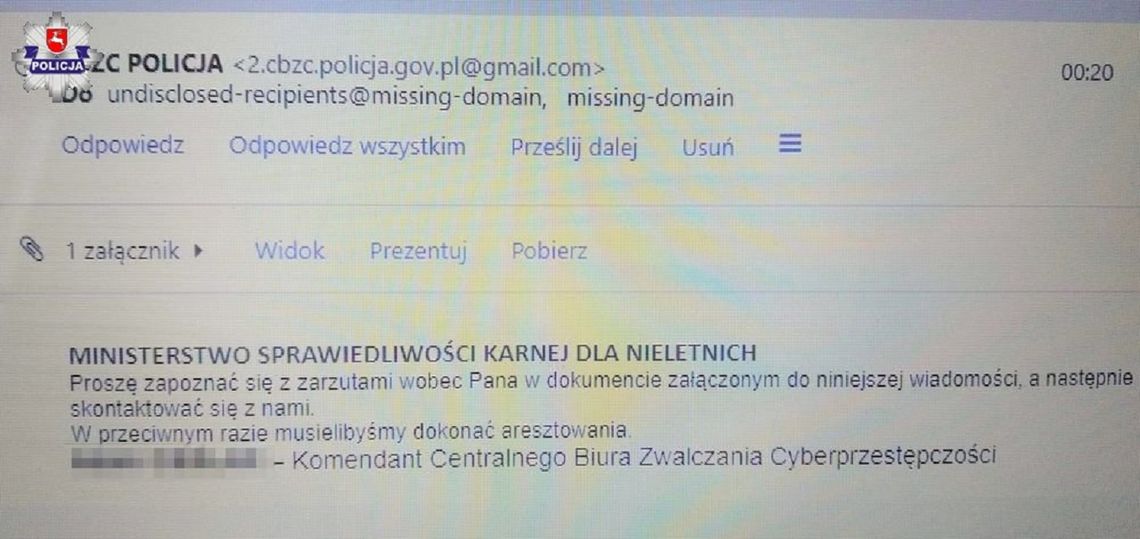 UWAGA NA FAŁSZYWE MAILE Z PODEJRZANYMI ZAŁĄCZNIKAMI!!!