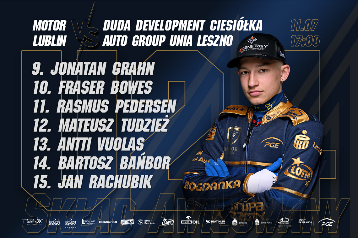 W piątek o godz. 17:00 na torze przy Al. Zygmuntowskich 5 w Lublinie mecz zużlowy  #U24Ekstraliga ,Motor Lublin - Duda Development Ciesiółka Auto Group Unia Leszno