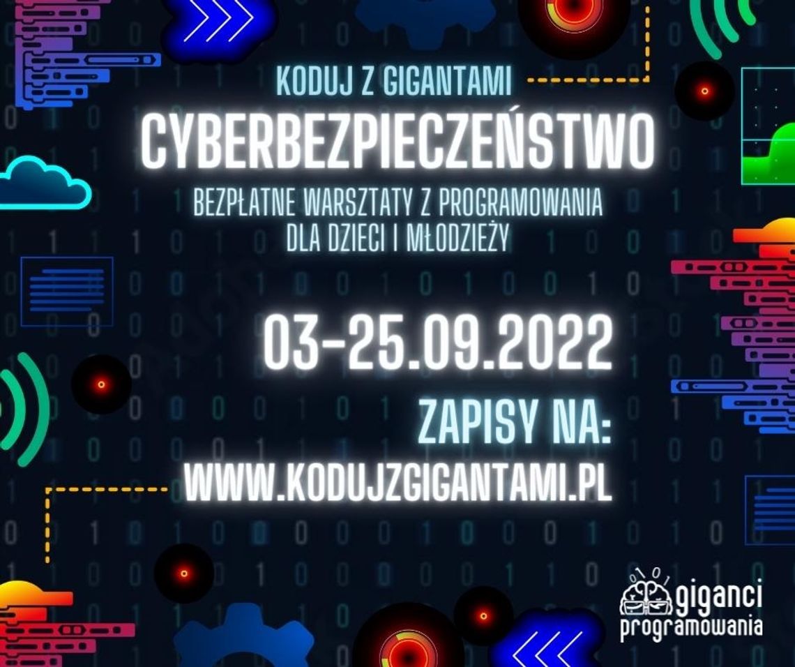 Wrzesień pod znakiem programowania i bezpieczeństwa w sieci, dzięki warsztatom dla dzieci i młodzieży "Koduj z Gigantami: Cyberbezpieczeństwo"