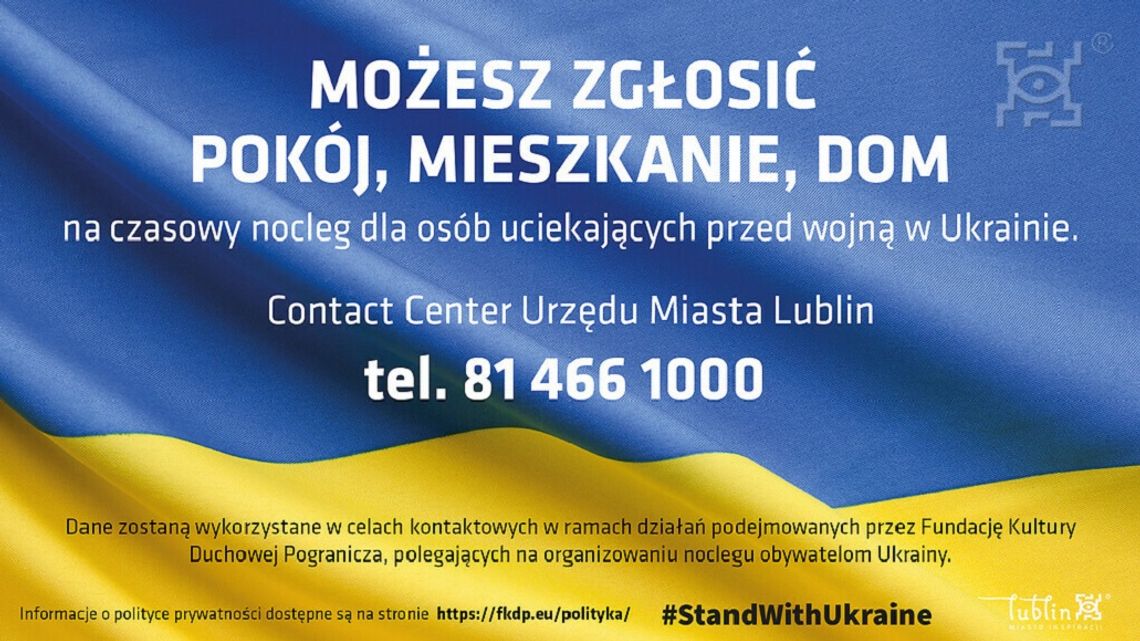 Zgłoszenie noclegu dla obywateli z Ukrainy poprzez Contact Center Zgłoszenie noclegu dla obywateli z Ukrainy poprzez Contact Center